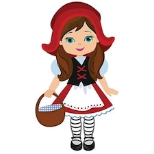 Little Red Riding Hood Fairy Tales Star Mini Cardboard Cutout 91cm