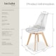 image 6 of Dining Chair Frederikke with Padded Seat, Ergonomic Shape, and Wooden Legs | White | white | One Size | 2