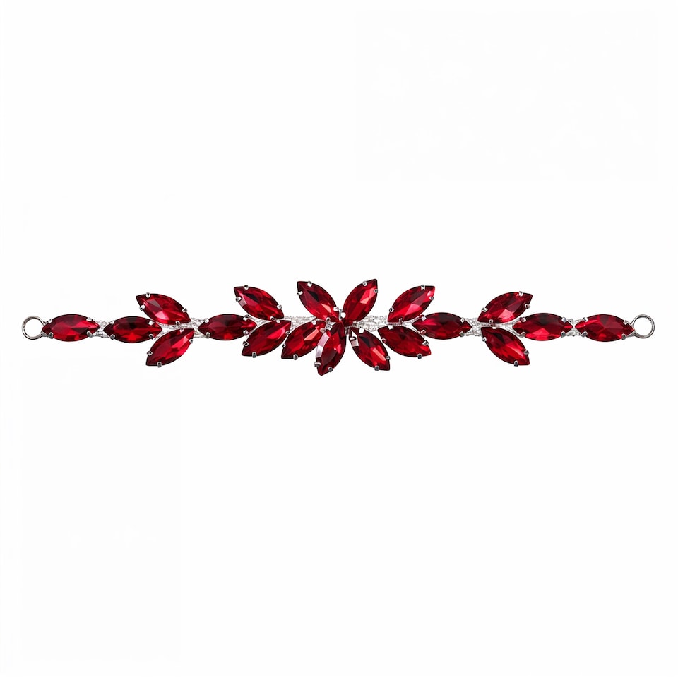 image 1 of 16 x 2.5cm Crystal Rhinestone Diamante Sew-On Motif Applique Patch