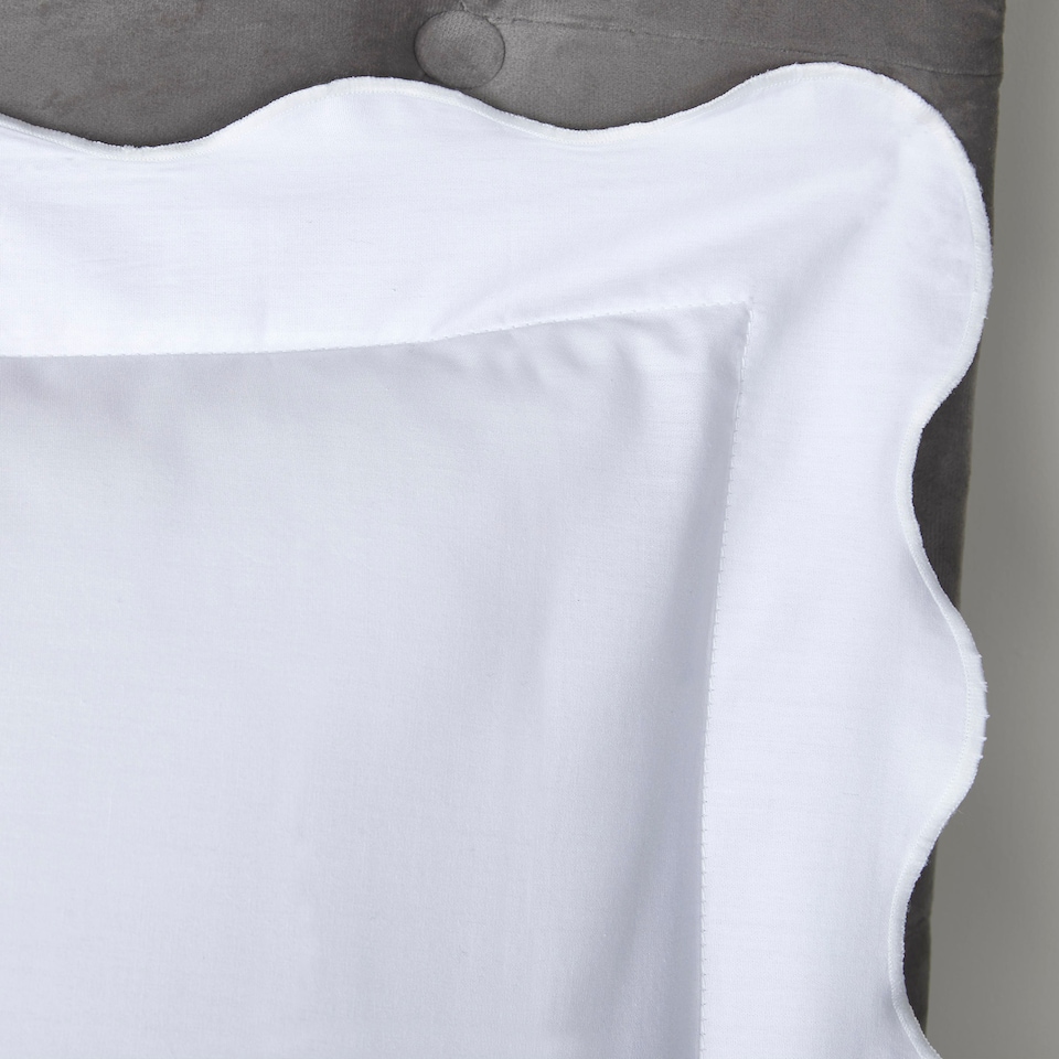 image 1 of Appletree Scallop Edge Duvet Cover Set White