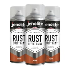 Jenolite Multi-Surface Paint - Rust Effect - 400ml Spray Can - 3-Pack