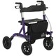 image 1 of HOMCOM Rollator Walker with Seat, Backrest, Bag, All-terrain Wheels