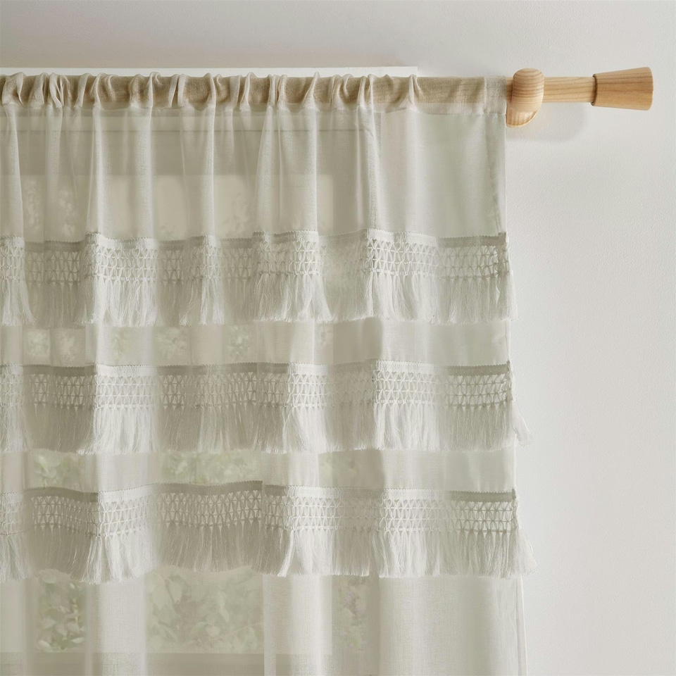 image 1 of Pineapple Elephant Izmir Stone Tab Top Voile Grey | 55x90"