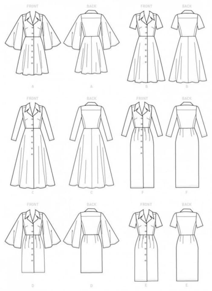 image 1 of Vogue 9345 Paper Sewing Pattern – Women’s Dress, Size A5 (6–8–10–12–14), Easy