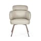 image 2 of Lorenza Premium Beige Faux Leather Swivel Dining Chairs - Set of 2