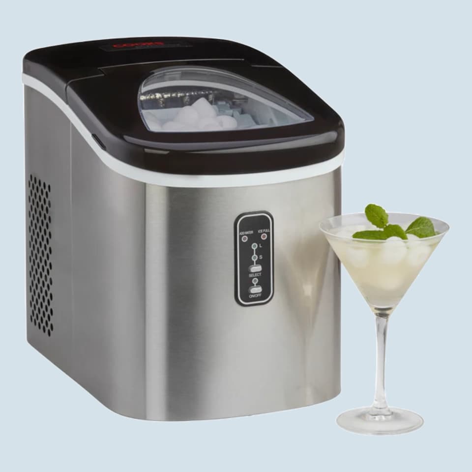 image 1 of Cooks Professional Ice Maker Machine with Scoop & 2.2L Tank - Makes 14KG Per Day | Silver