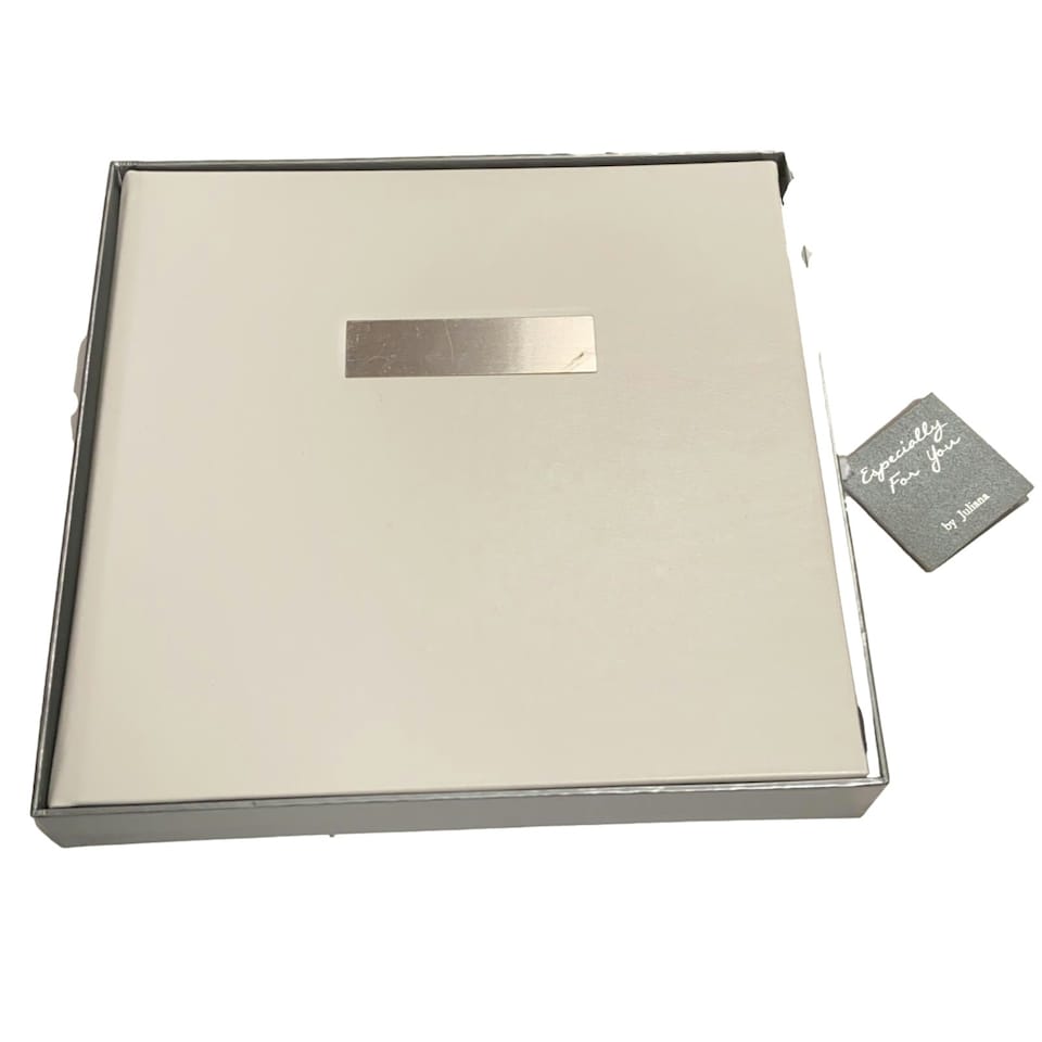 image 1 of Especially White PU Collage Album Juliana With Engraving Plate