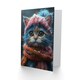 image 2 of Cute Kitten Winter Hat Scarf Baby Cat Pet Child Birthday Card