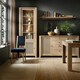 image 5 of Cestino 2 Door Display Cabinet in Jackson Hickory Oak and Rattan Effect