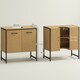 image 7 of HOMCOM Bathroom Under Sink Cabinet for Basin without or with Pedestal Nature Brown | Black
