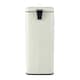 image 8 of Charles Bentley 30L Steel Square Retro Kitchen Pedal Waste Bin Cream