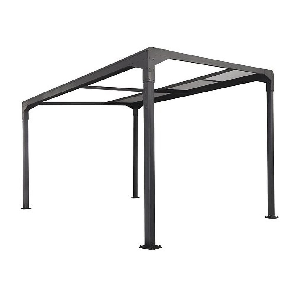 image 1 of Anthracite Veranda Garden Canopy Retractable Sliding Roof 12.8ft x 10ft