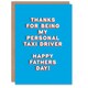 image 1 of Thanks Personal Taxi Driver Fun Funny Fathers Day Dad Card