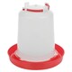 image 6 of 3L Chicken Drinker Feeder Poultry Quails Bird Hen Duck Water Large Red with Handle