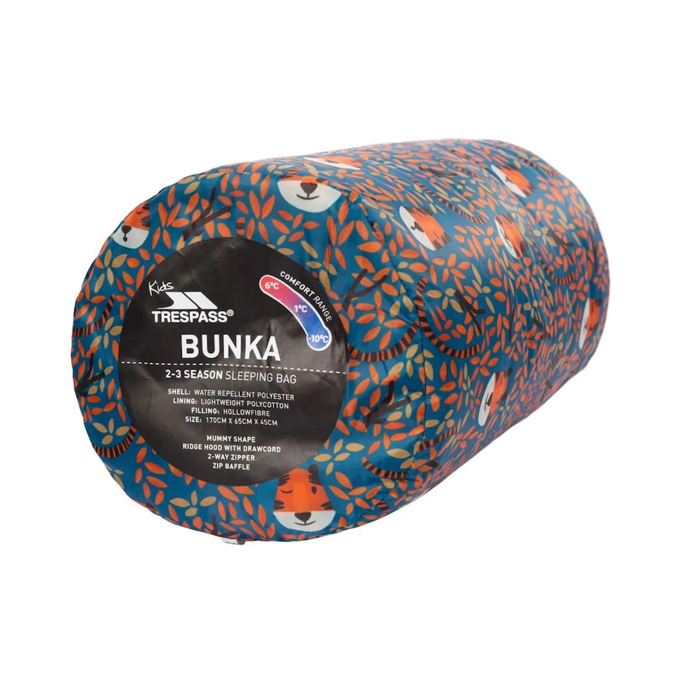 image 1 of Trespass Childrens/Kids Bunka Lightweight Mummy Sleeping Bag