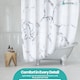 image 8 of Grey & White Marble Polyester Shower Curtain with 12 Hooks - 180x180cm