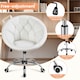image 4 of Yaheetech Tufted Leisure Office Chair  Adjustable Height White