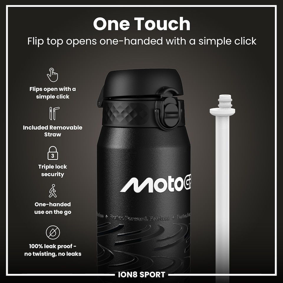 image 1 of MotoGP x Sports Leak Proof Water Bottle, Vacuum Insulated, 750ml (24oz) | Black | MGP Lean | One Size