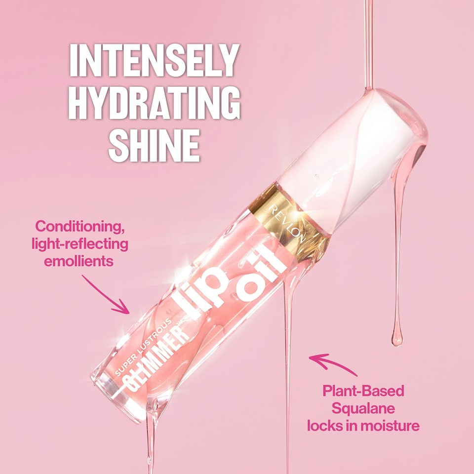 image 1 of REVLON Super Lustrous Glimmer Lip Oil, Moisturizing & Tinted, Shiny Finish, Made with Plant-Based Squalane, Healthy  Juicy Lips, Non Sticky Feel, Glow Mama N/A