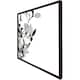 image 3 of Black & white flower illustration (Picture Frame) Brown | Oak | S