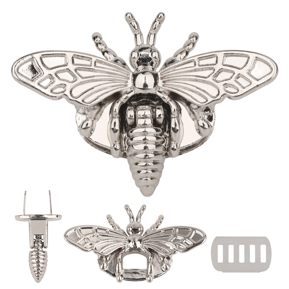 image 1 of Bee Twist Turn Lock Clasp, Decorative Closure For Leathercraft Projects