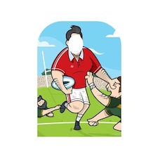 Rugby Superstar Child Size Stand-In Cardboard Cutout 130cm