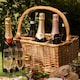 image 2 of Wicker Double Steamed 6 Bottle Carrier Drinks Basket