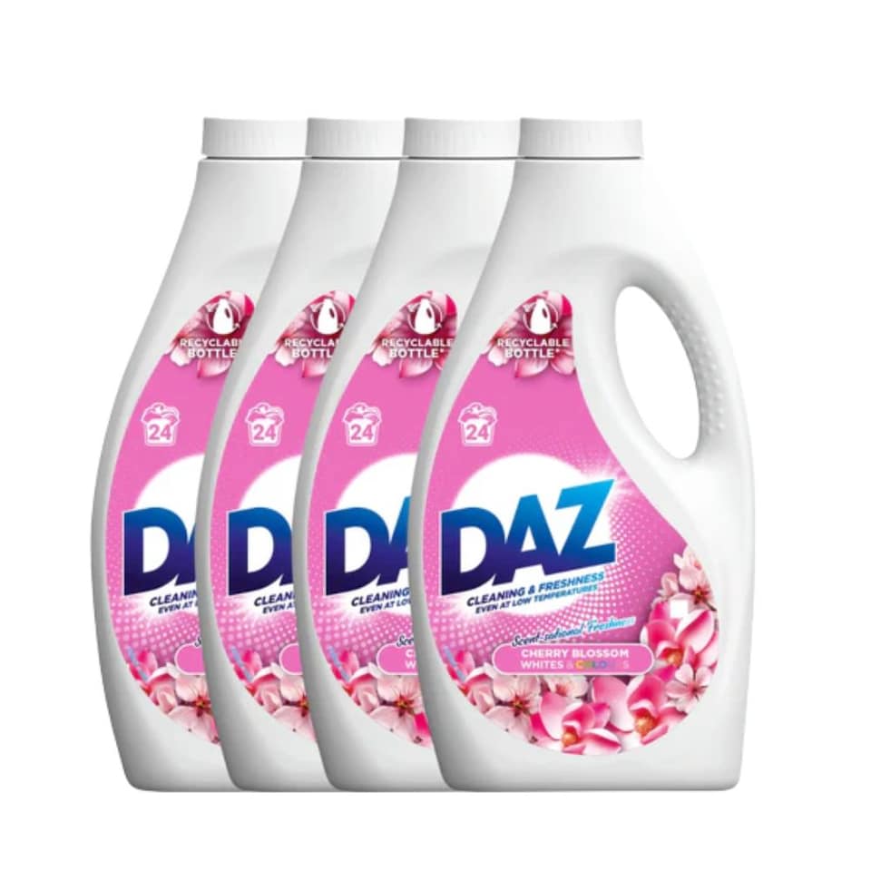 Daz Laundry Liquid 24 Wash Cherry Blossom Pack of 4