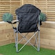 image 9 of Luxury Padded High Back Folding Outdoor, Camping, Fishing Chair in Black