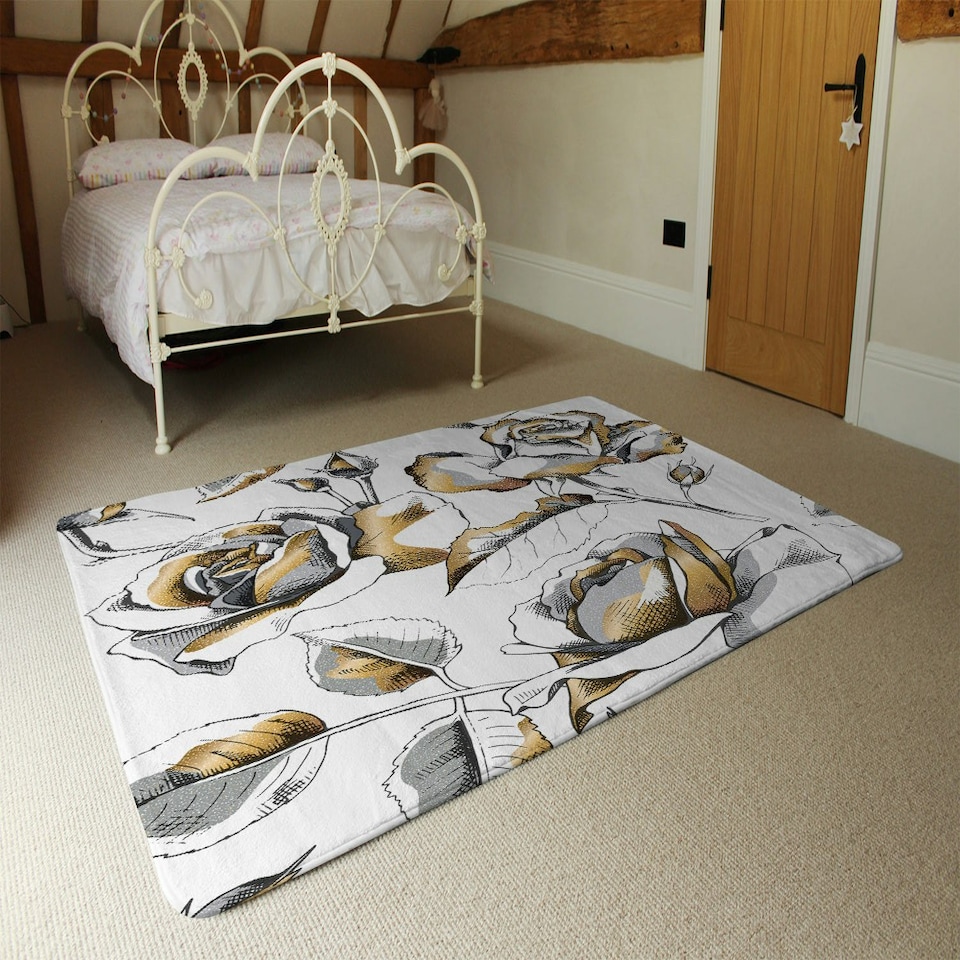 image 1 of Golden Roses (Rug) Multi | Small: 60x110cm