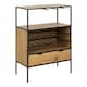 image 1 of Seaford Cabinet in Black and Oak