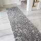 image 2 of KUKOON Silver Grey Mottled Shaggy Long Hallway Runner Rug 60cm x 240cm Grey
