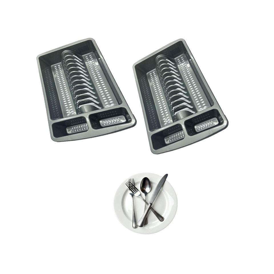 image 1 of 1 X Silver High Grade Dish Drainer Rack Kitchen Utensil Holder Drying Rack
