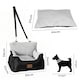 image 3 of Skylos Dog Car Seat Bed Pet Booster Travel Carrier with Safety Leash | Black | Black | 1