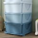 image 9 of HOMCOM Kids Storage Units with Drawers 3 Tier Chest Dresser Tower | Blue | 37 x 37 x 76 cm