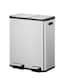 image 4 of EKO Ecocasa 50L Recycling Kitchen Bin 30+20 Litre, Pedal Rubbish Bin with Two Removable Inner Buckets, Soft Closure, Perfect for Kitchen & Home, Stainless Steel
