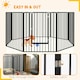 image 6 of PawHut 100cm 8 Panels Heavy-Duty Dog Playpen for Small, Medium Dogs