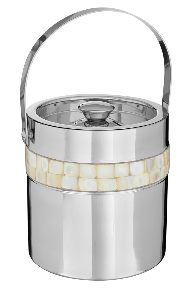 image 1 of Mother Of Pearl Inlay Design Ice Bucket