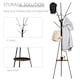 image 4 of HOMCOM 180cm Free Standing Coat Rack Metal Shelf Holder Stand Hat Hanger Brown
