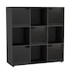 image 1 of 9-Cube Shelving Unit With Geo Doors - Square | Black | Black & Black | 1