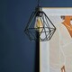 image 3 of ValueLights Casco Matte Black Pendant Light with Black Tapered Shade and E27 Pear LED 4W Warm White 2700K Bulb