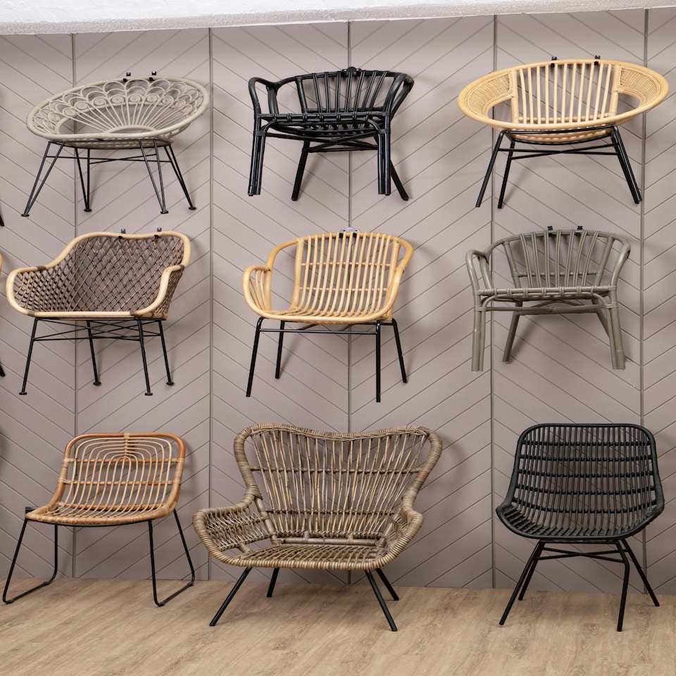 image 1 of Manado Natural Croco Rattan Armchair Brown