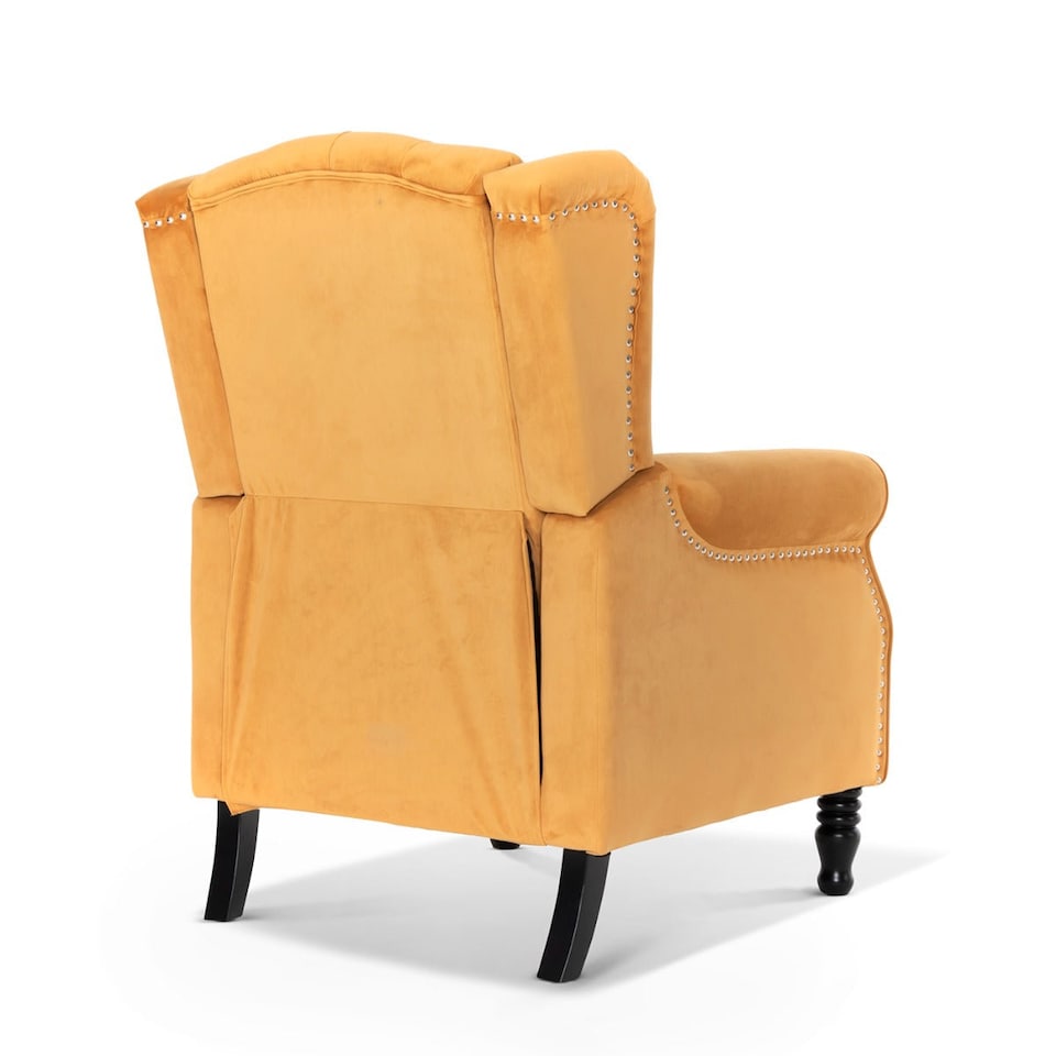 image 1 of Velvet Gold Marianna Manual Recliner Wingback Chair