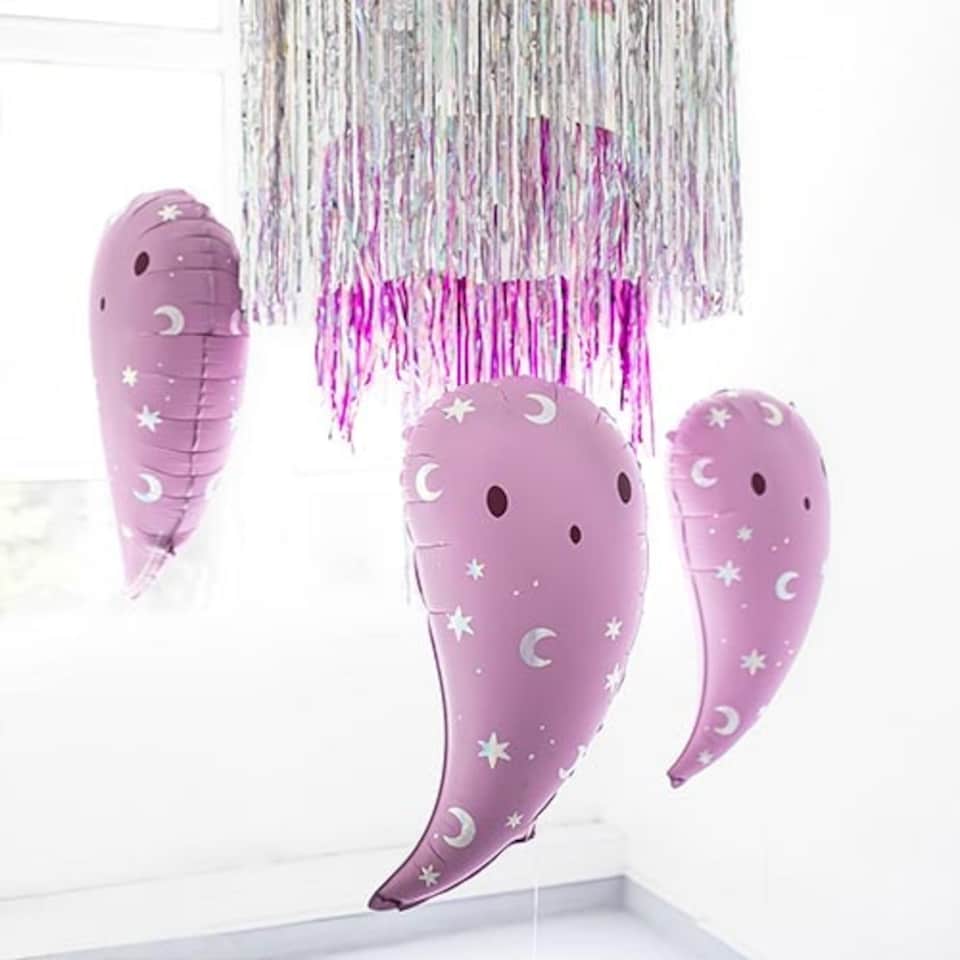 image 1 of Pink Ghost Halloween Giant Helium Foil Balloon 70cm / 27 in