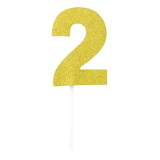 Bristol Novelty Diamond Number Cake Topper - Gold - 4 Gold