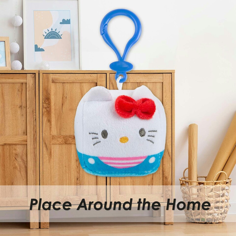 image 1 of Hello Kitty Soft Toy Cubeez Plush Blue Cute Plush Huggable Cuddly 7cm Blue