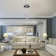 image 2 of HOMCOM Crystal Ceiling Light Chandelier Spiral Rain Drop Pendant Lamp Metal