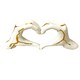 image 2 of Hands Love Gesture Sculpture White & Gold Colour Life-Size 26cm/10'' Expression of Appreciation & LoveValentine's Day I appreciate you love you Wedding Present