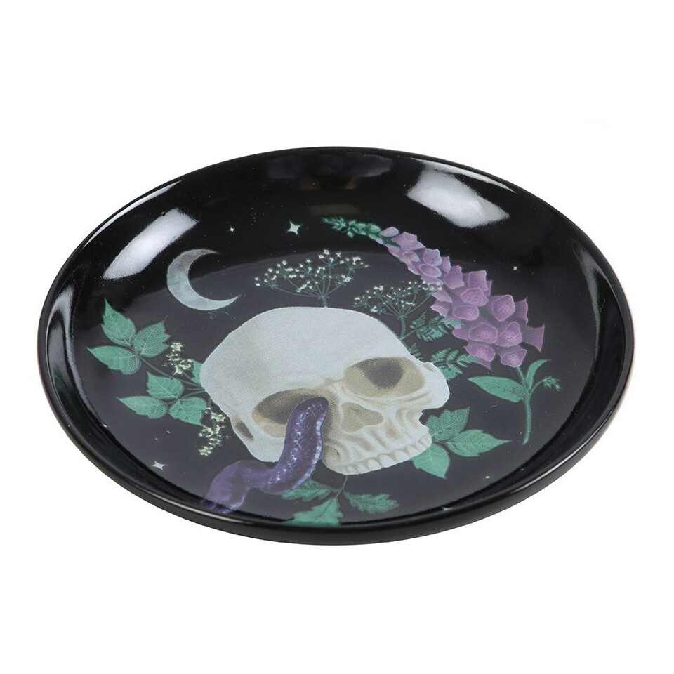 image 1 of Something Different Venom & Vines Trinket Dish - Black/Purple/White - One Size