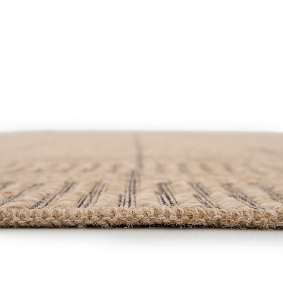 image 1 of KUKOON Kai Hardwearing Washable Jute-Effect Runner – Natural Brown Hallway Matv 80cm x 300cm